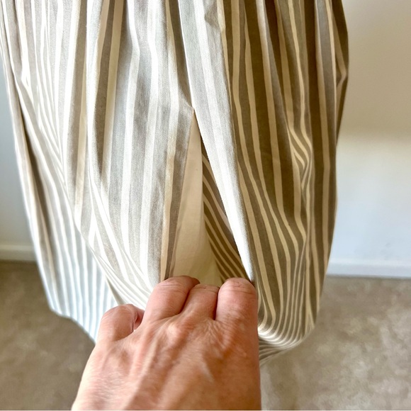 ANTHROPOLOGIE BURLAPP Sleeveless Striped Rosette Fit & Flare Dress—SZ. XS - Picture 6 of 16